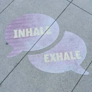 Street art image inhale exhale