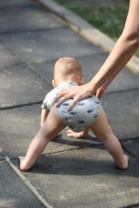 Baby learning to walk